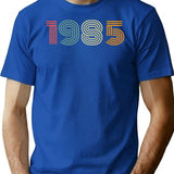 1985 T-Shirt - Retro Graphic Tee for Men & Women - Blue