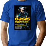 1996 Knebworth In Cinemas Worldwide T-Shirt - Retro Graphic Tee for Men & Women - Blue
