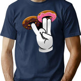 2 In The Pink 1 In The Stink Dirty Donut Funny Gift For Men Women - Donut For Sister - Donut For Wif T-Shirt - Navy