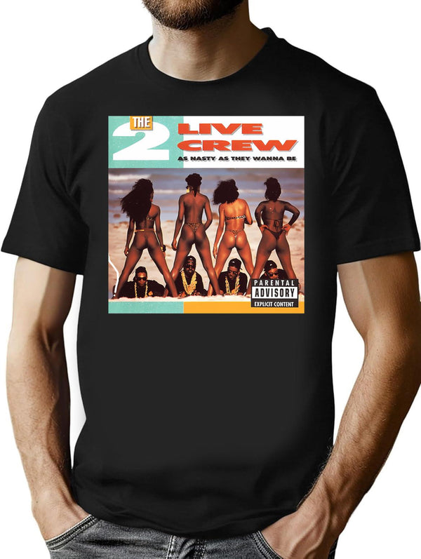 2 Live Crew Nasty As They Wanna Be Vintage Album Hip Hop Rap T-Shirt - Black