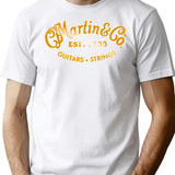 2021 Martin Guitars Essential T-Shirt - Retro Graphic Tee for Men & Women - White