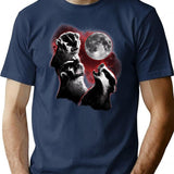 3 Badger Moon T-Shirt - Retro Graphic Tee for Men & Women - Navy