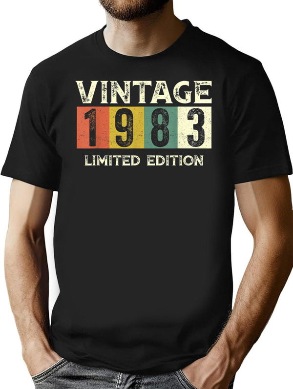 40 Year Old Vintage 1983 Classic Car 40th Birthday Gifts T-Shirt - Black
