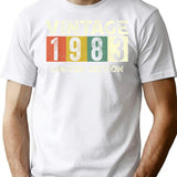 40 Year Old Vintage 1983 Classic Car 40th Birthday Gifts T-Shirt - White