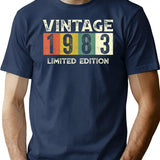 40 Year Old Vintage 1983 Classic Car 40th Birthday Gifts T-Shirt - Navy