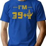 40th Birthday T-Shirt - Funny Birthday Gift Tee - Blue