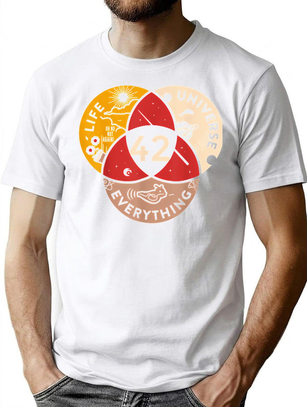 42 Answer To Life Universe And Everything Science Vintage T-Shirt - White