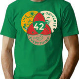 42 Answer To Life Universe And Everything Science Vintage T-Shirt - Green