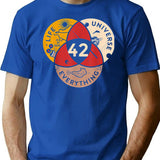 42 Answer To Life Universe And Everything Science Vintage T-Shirt - Blue