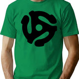45 Record Adapter T-Shirt - Retro Graphic Tee for Men & Women - Green