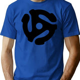 45 Record Adapter T-Shirt - Retro Graphic Tee for Men & Women - Blue