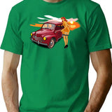 4cv T-Shirt - Retro Graphic Tee for Men & Women - Green