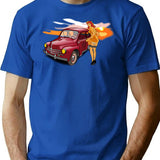 4cv T-Shirt - Retro Graphic Tee for Men & Women - Blue