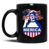 4Th Of July Joe Dirt Merica Black Coffee Mug