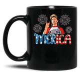 4Th Of July Joe Dirt Black Coffee Mug