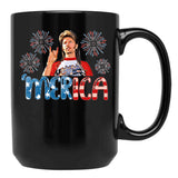 4Th Of July Joe Dirt Black Coffee Mug - Black