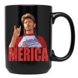 4Th Of July Merica Funny Joe Dirt S Black Coffee Mug - Black
