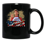 4Th Of July Merica Funny With Vintage Name Joe Lover Family (2) Black Coffee Mug - Black