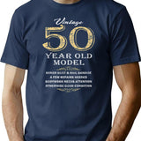 50th Birthday Gift - Fun Cheeky Birthday Ideas T-Shirt - Navy