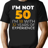 50th Funny Man Woman 50 Years Party T-Shirt - Black