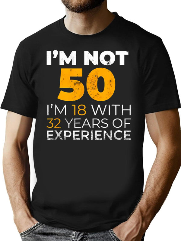 50th Funny Man Woman 50 Years Party T-Shirt - Black