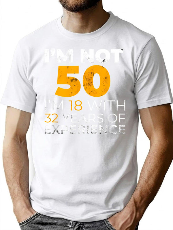 50th Funny Man Woman 50 Years Party T-Shirt - White