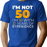 50th Funny Man Woman 50 Years Party T-Shirt - Blue