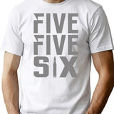 5.56 T-Shirt - Retro Graphic Tee for Men & Women - White
