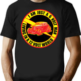 6 Volt Man In A 12 Volt World T-Shirt - Black