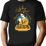 60 Of The Time T-Shirt - Retro Graphic Tee for Men & Women - Black