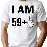 60th Birthday Funny Sarcastic Rude Offended Saying Gift For Grandpa Grandma T-Shirt - White