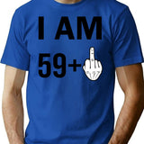 60th Birthday Funny Sarcastic Rude Offended Saying Gift For Grandpa Grandma T-Shirt - Blue