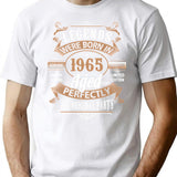 60th Birthday Vintage 1965 Legend Were Born Retro Birthday Funny Gift T-Shirt - White