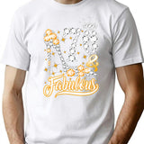 70 Fabulous 70 Years Old 70th Birthday Diamond Crown Shoes T-Shirt - White