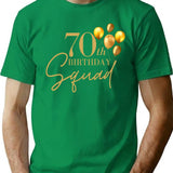 70th Happy Birthday Squad Balloon Elegant Bday Party For 70 Years T-Shirt - Green