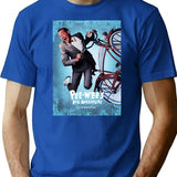 80s Funny Movie Vintage T-Shirt - Retro Graphic Casual Tee - Blue