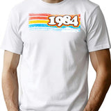 84 Buster T-Shirt - Retro Graphic Tee for Men & Women - White