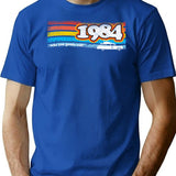 84 Buster T-Shirt - Retro Graphic Tee for Men & Women - Blue