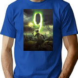9 Poster T-Shirt - Retro Graphic Tee for Men & Women - Blue