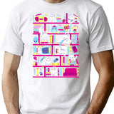90s Library T-Shirt - Retro Graphic Tee for Men & Women - White