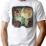 90s Vintage Retro Hyraxes Moon Meme T-Shirt - White