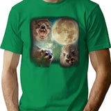 90s Vintage Retro Hyraxes Moon Meme T-Shirt - Green