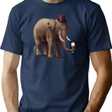 A Fine Vintage T-Shirt - Retro Graphic Casual Tee - Navy