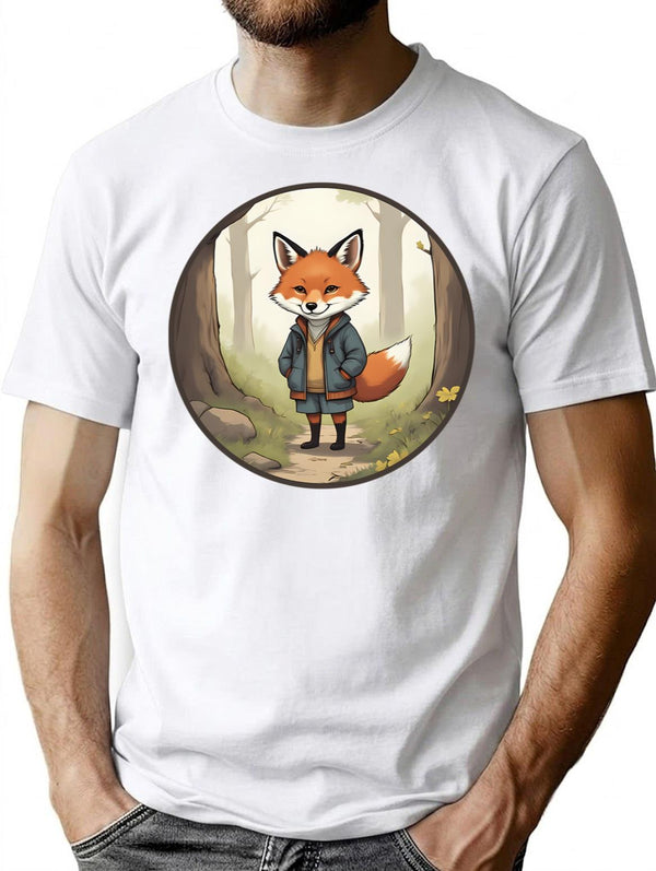 A Fox Wearing Vintage Clothes (1) T-Shirt - White