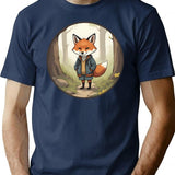 A Fox Wearing Vintage Clothes (1) T-Shirt - Navy