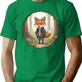 A Fox Wearing Vintage Clothes (1) T-Shirt - Green