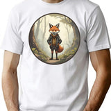 A Fox Wearing Vintage Clothes (2) T-Shirt - White