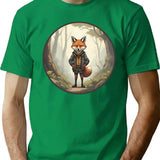 A Fox Wearing Vintage Clothes (2) T-Shirt - Green