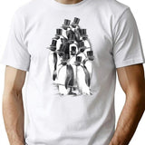 A Gathering Of Gentlemen T-Shirt - Retro Graphic Tee for Men & Women - White