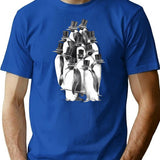 A Gathering Of Gentlemen T-Shirt - Retro Graphic Tee for Men & Women - Blue